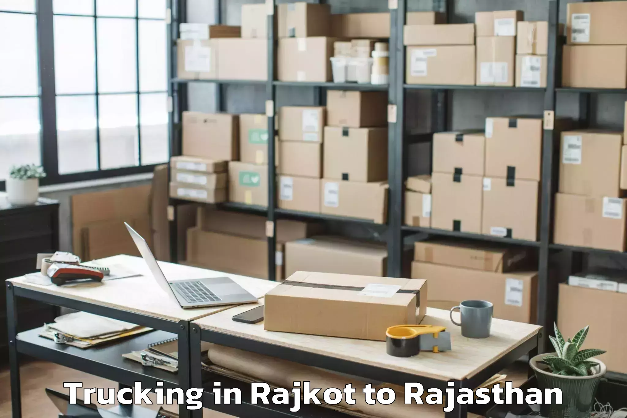 Book Rajkot to Achrol Trucking Online